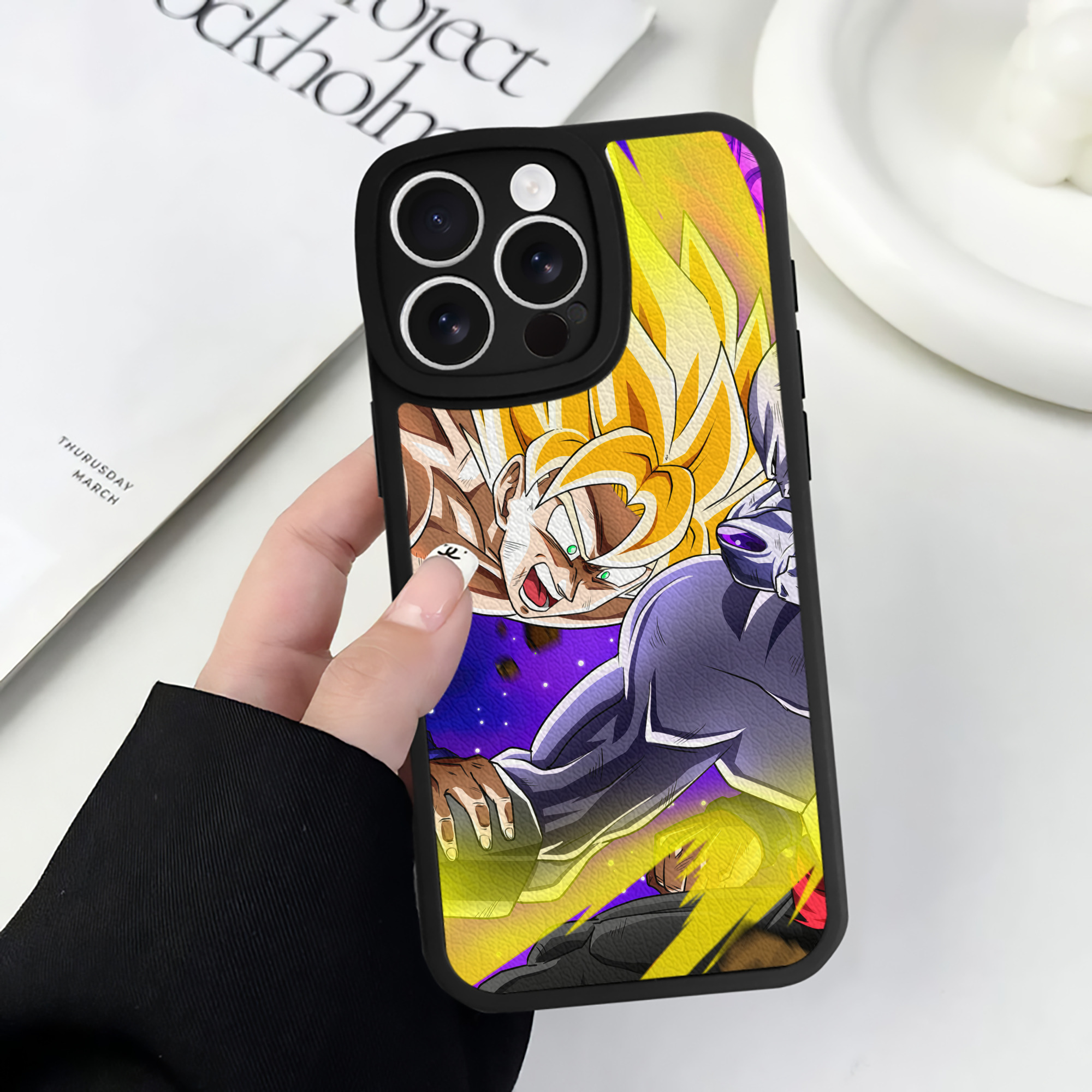（画像用） ドラゴンボール DRAGON BALL 【iPhone 16シリーズ対応】シリコンスマホケース（レザー調） 材質：シリコン